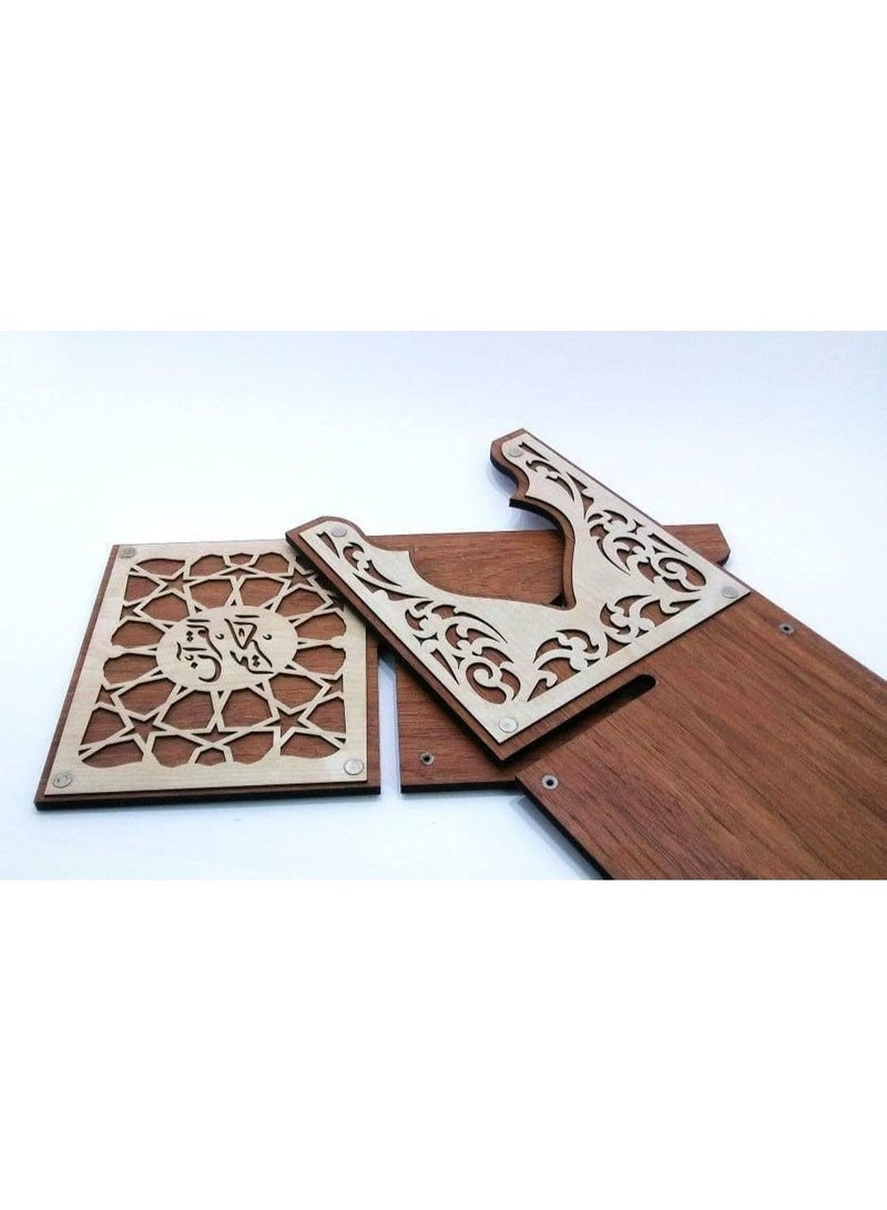 حامل مصحف خشبي  شيك جداً - مزخرف بالليزر - Image 2